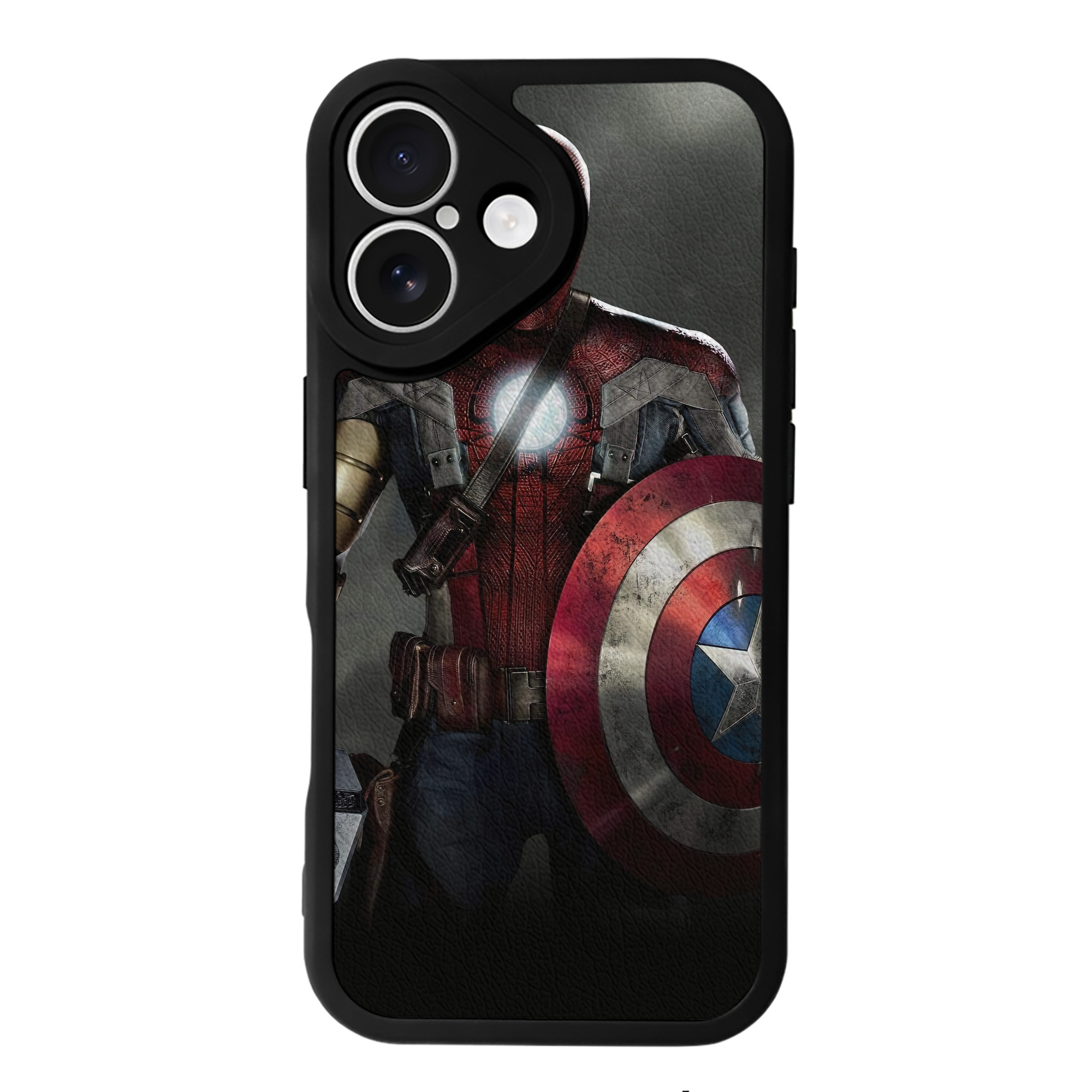 Spider Man スパイダーマン 【iPhone 16シリーズ対応】シリコンスマホケース（レザー調） 材質：シリコン